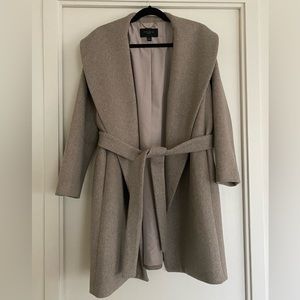 Ann Taylor wool blend belted coat, size LP